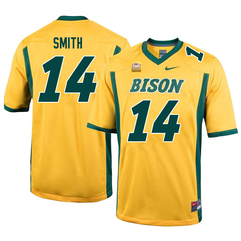 Men #14 Cam Smith North Dakota State Bison College Football Jerseys Sale-Yellow - Click Image to Close